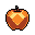Animated pixel art apple in a game-ready scene